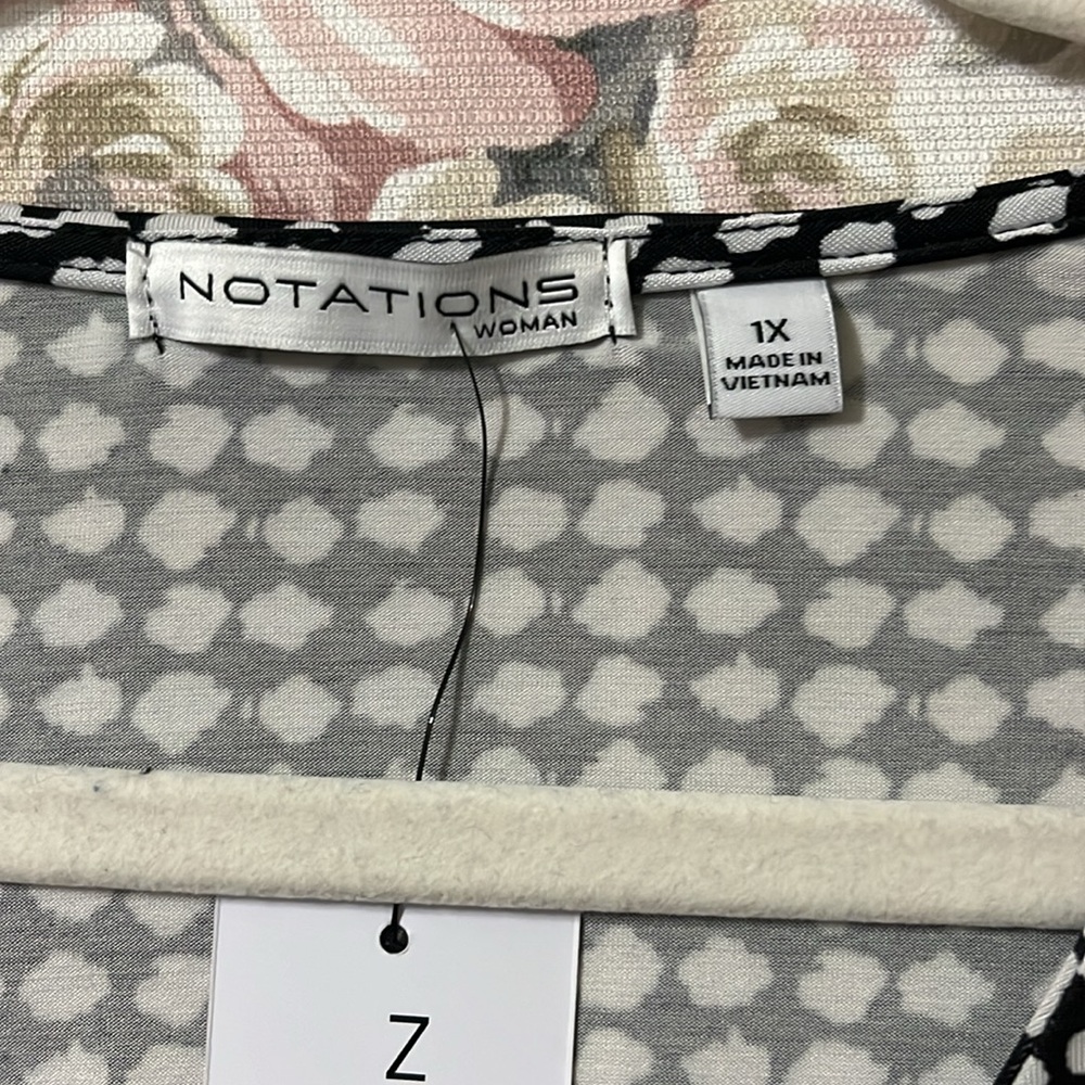 Brand new NWT Notations 1X lot of 2 blouses - Picture 3 of 8